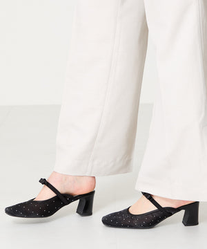 リボンベルトラインストーンシアーミュール/51124