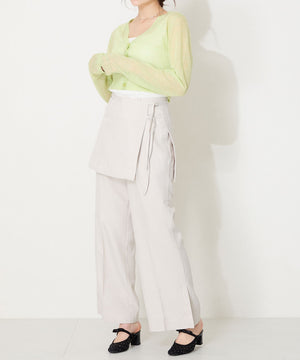 リボンベルトラインストーンシアーミュール/51124