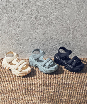 【新色追加】カットデザインパデット厚底サンダル/51206