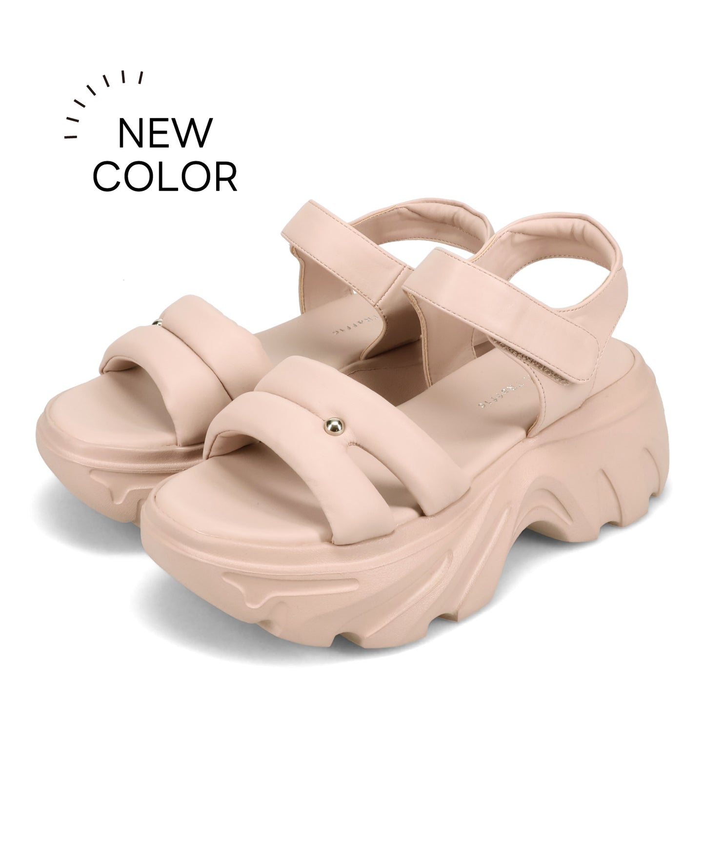 【新色追加】カットデザインパデット厚底サンダル/51206