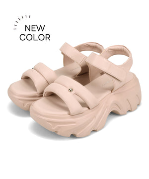 【新色追加】カットデザインパデット厚底サンダル/51206