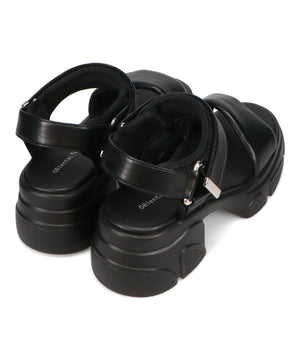 パデットストラップ厚底ヒールサンダル/51207