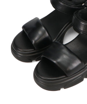 パデットストラップ厚底ヒールサンダル/51207