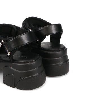 パデットストラップ厚底ヒールサンダル/51207