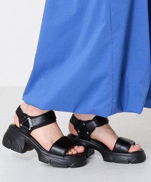 パデットストラップ厚底ヒールサンダル/51207