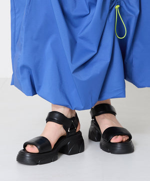 パデットストラップ厚底ヒールサンダル/51207