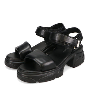 パデットストラップ厚底ヒールサンダル/51207