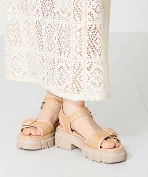 ベルトデザイン厚底サンダル/51214