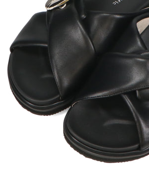 バックルデザインパデット厚底サンダル/51223
