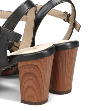リボンベルトウッドヒールサンダル/51225