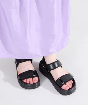 【Fit meサンダル/新色追加】メタルパーツ厚底サンダル/51226