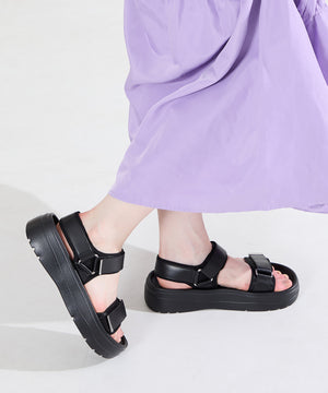 【Fit meサンダル/新色追加】メタルパーツ厚底サンダル/51226