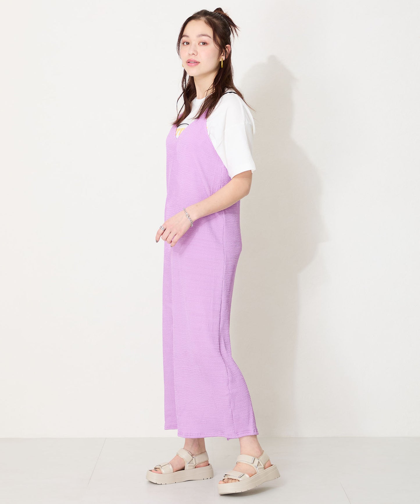 【Fit meサンダル】メタルパーツ厚底サンダル/51226