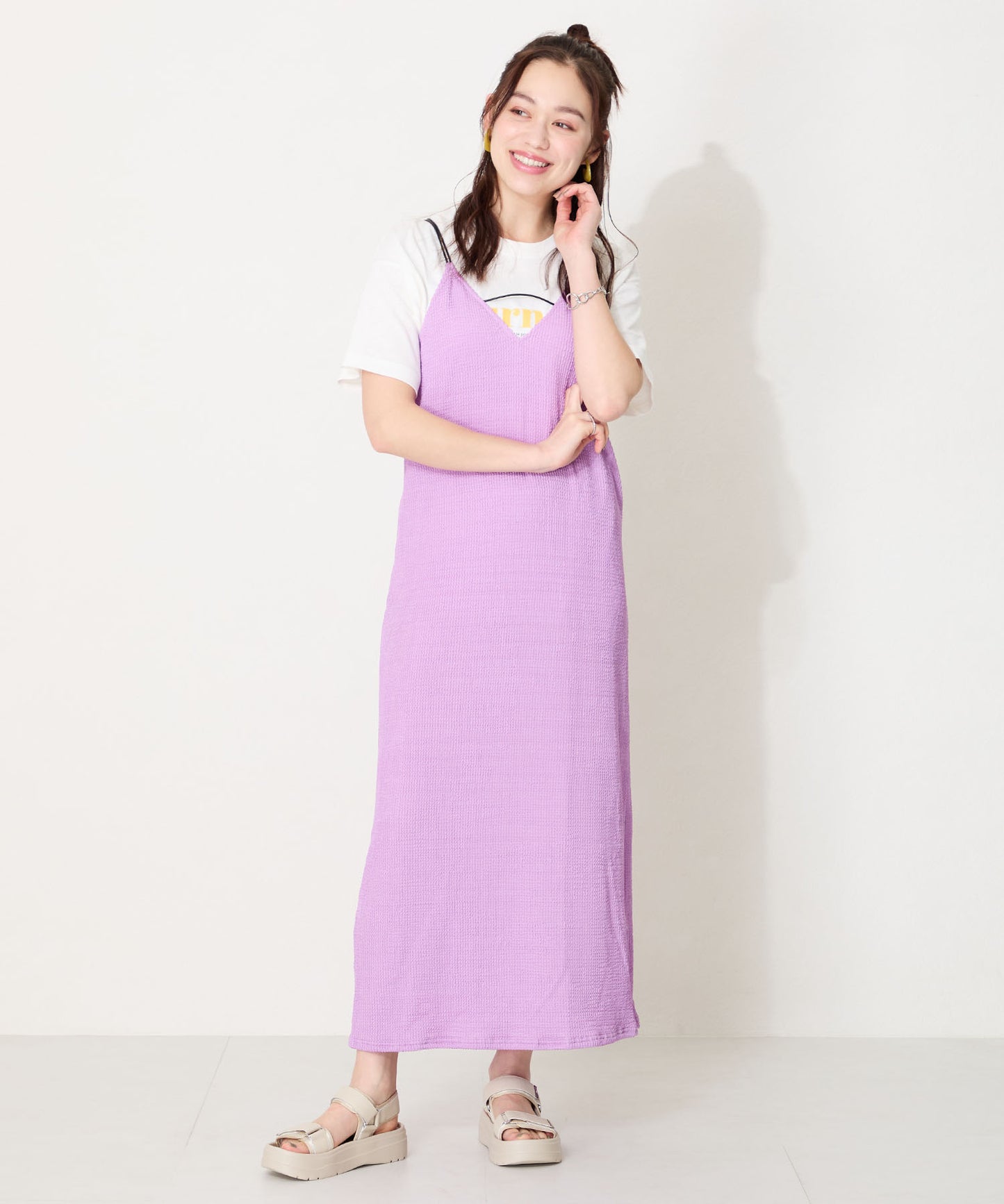 【Fit meサンダル】メタルパーツ厚底サンダル/51226