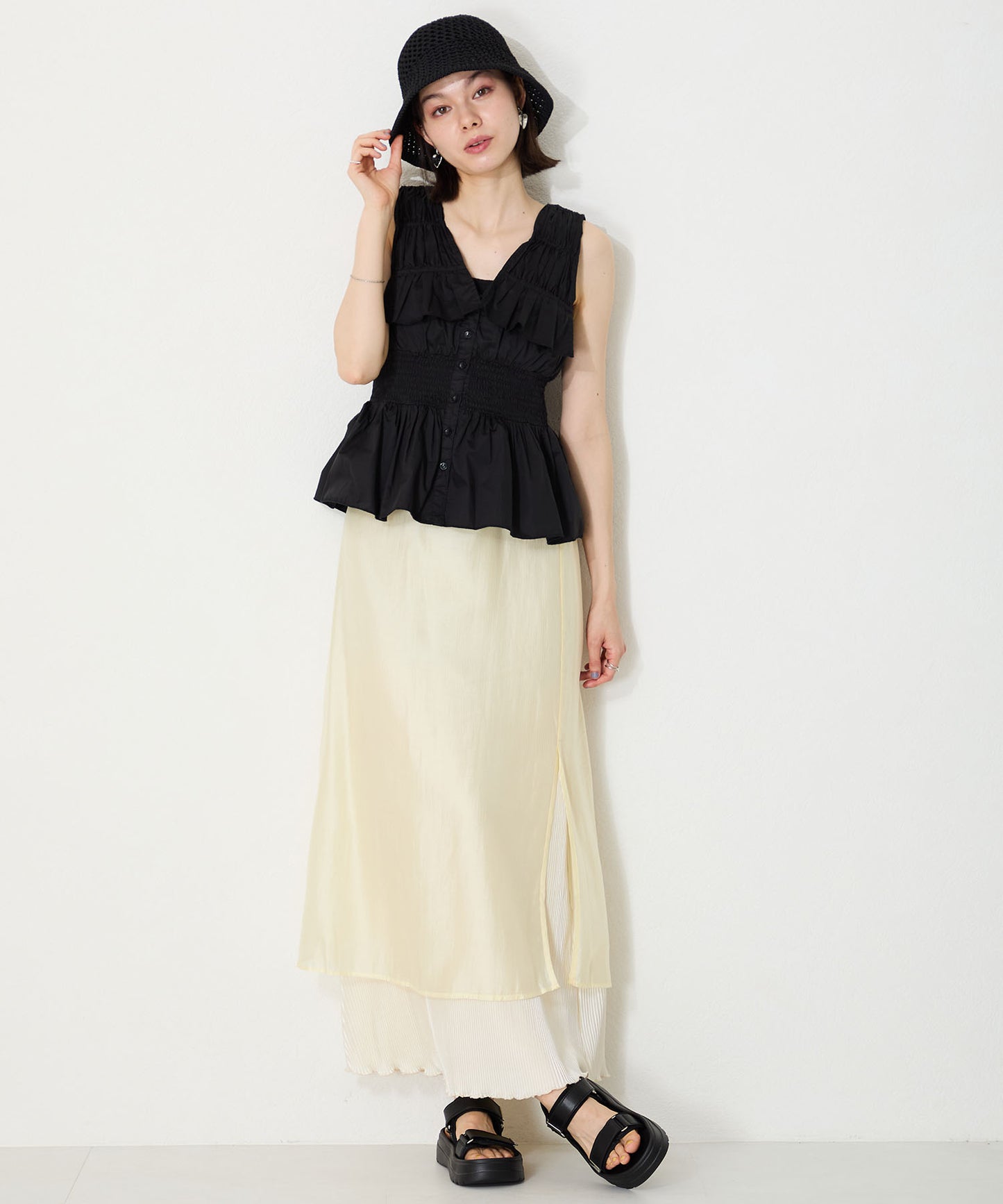 【Fit meサンダル】メタルパーツ厚底サンダル/51226