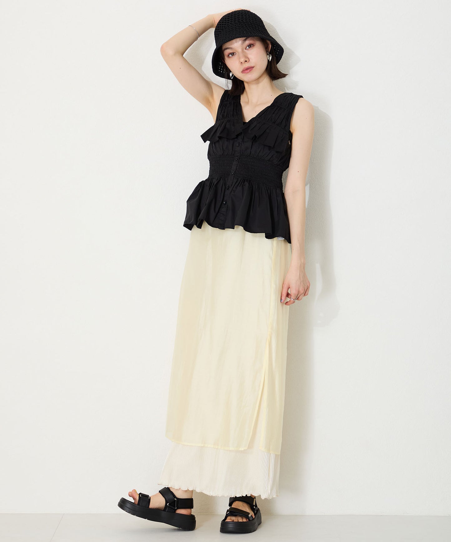 【Fit meサンダル】メタルパーツ厚底サンダル/51226