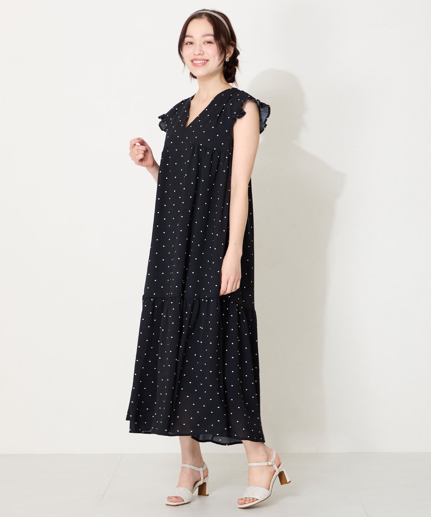 【WEB先行予約/6月上旬発売予定】キルティング×スタッズヒールサンダル/51229