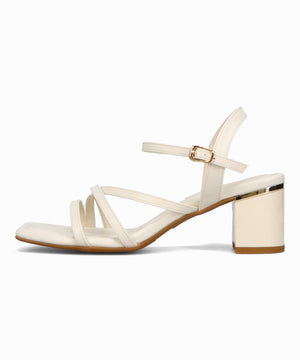 【新色追加】アシンメトリーストラップヒールサンダル/51230