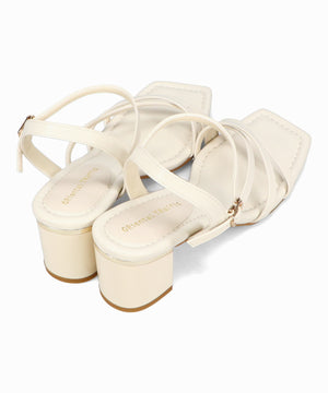 【新色追加】アシンメトリーストラップヒールサンダル/51230