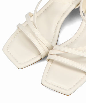 【新色追加】アシンメトリーストラップヒールサンダル/51230