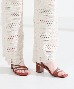 【新色追加】アシンメトリーストラップヒールサンダル/51230