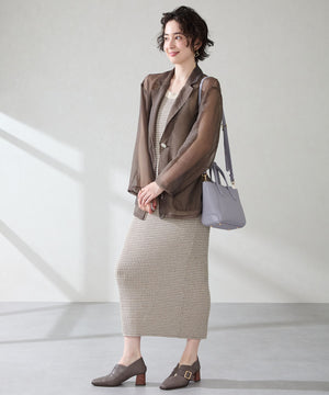 ウッドヒールベルトパンプス/51303