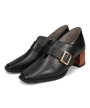 ウッドヒールベルトパンプス/51303