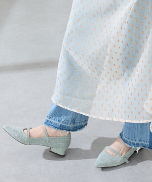 ポインテッドトゥダブルストラップパンプス/51306