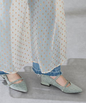 ポインテッドトゥダブルストラップパンプス/51306