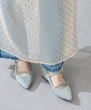 ポインテッドトゥダブルストラップパンプス/51306