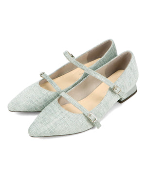 ポインテッドトゥダブルストラップパンプス/51306