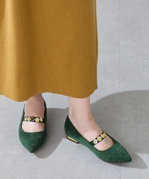 【カタログ掲載アイテム】コインモチーフストラップパンプス/51308