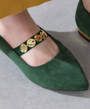 【カタログ掲載アイテム】コインモチーフストラップパンプス/51308