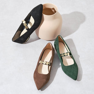 【カタログ掲載アイテム】コインモチーフストラップパンプス/51308