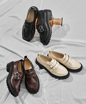 【カタログ掲載アイテム】ダブルベルト厚底シューズ/51313