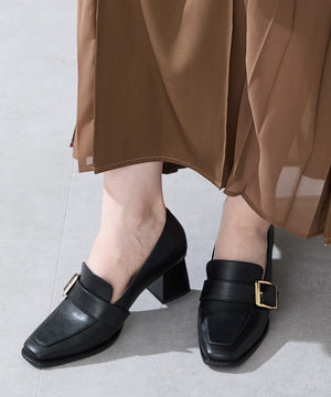 ベルトデザインヒールローファー/51315