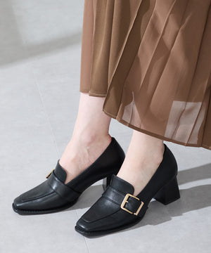 ベルトデザインヒールローファー/51315