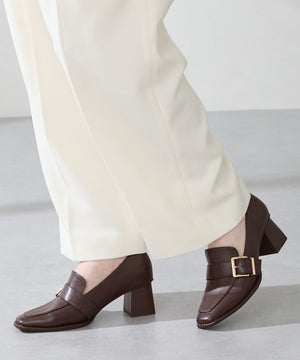 ベルトデザインヒールローファー/51315