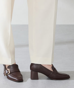 ベルトデザインヒールローファー/51315