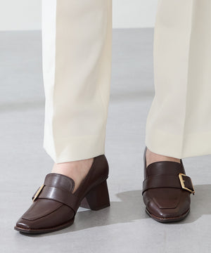 ベルトデザインヒールローファー/51315