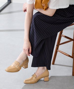 ベルトデザインヒールローファー/51315