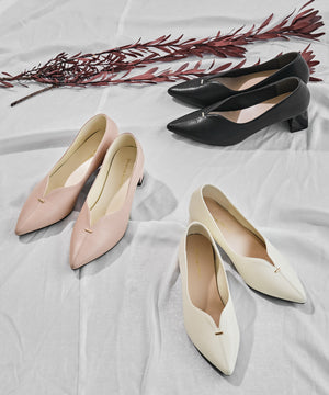 プチメタルパーツヒールパンプス/51316