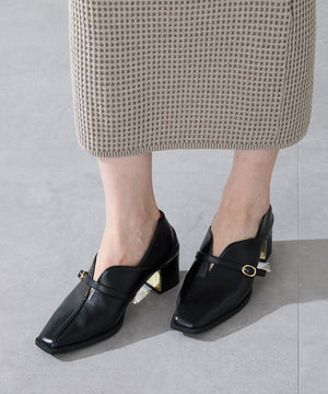 【カタログ掲載アイテム】スリットデザイン甲深パンプス/51317