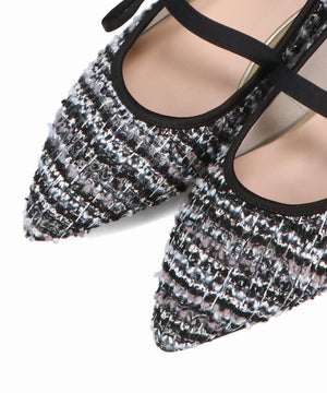 ポインテッドトゥツイードパンプス/51319