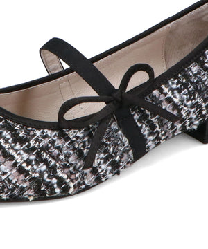 ポインテッドトゥツイードパンプス/51319