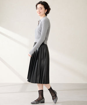 ポインテッドトゥツイードパンプス/51319