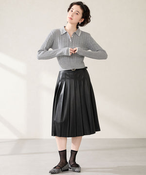 ポインテッドトゥツイードパンプス/51319