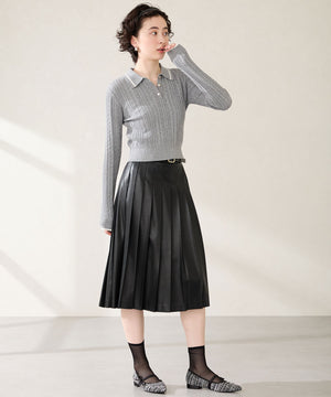 ポインテッドトゥツイードパンプス/51319