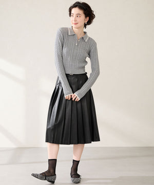 ポインテッドトゥツイードパンプス/51319