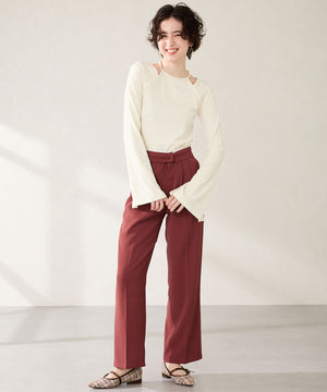 ポインテッドトゥツイードパンプス/51319